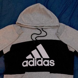 Men’s Grey&Black Pullover Hoodie ADIDAS